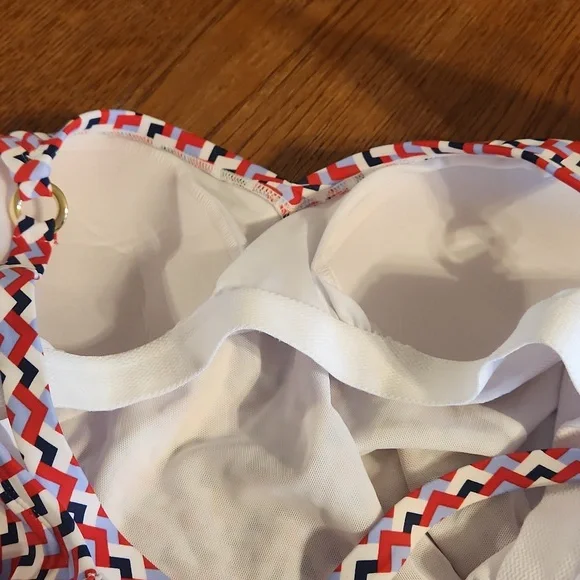 Kona Sol Women's Red/White/Blue One Piece Swimsuit Size 16 NWT - Picture 4 of 6